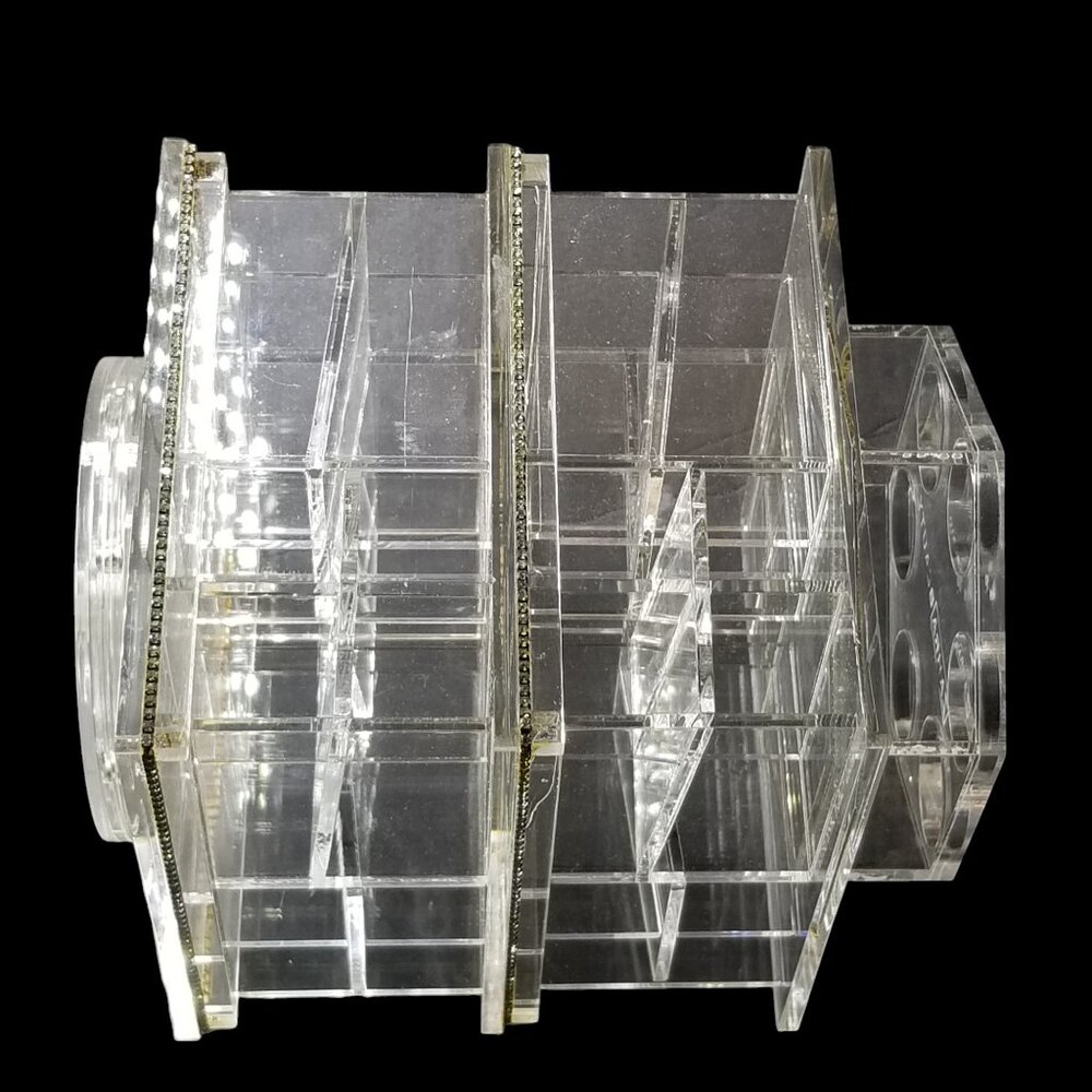 Zahra Beauty Rotating Lipstick Holder Acrylic Organizing Tower w/ Rhinestone - Picture 10 of 12